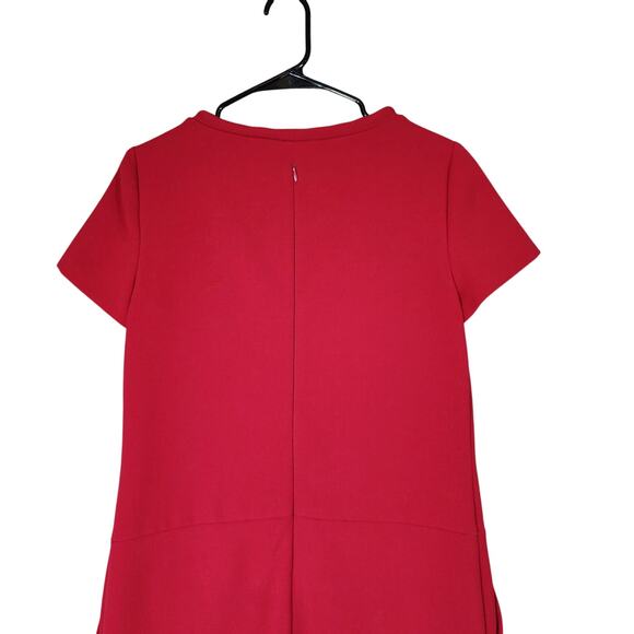 Maison‎ 123 Paris Shift Dress sz M US 38 F Cranberry Red Stretch Pockets Career - Picture 11 of 12